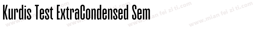 Kurdis Test ExtraCondensed SemiBold字体转换